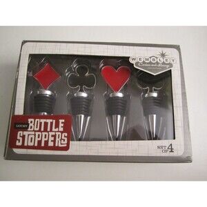 Wembley Casino and Lounge Las Vegas Lucky Bottle Stoppers Card Suits - Set of 4